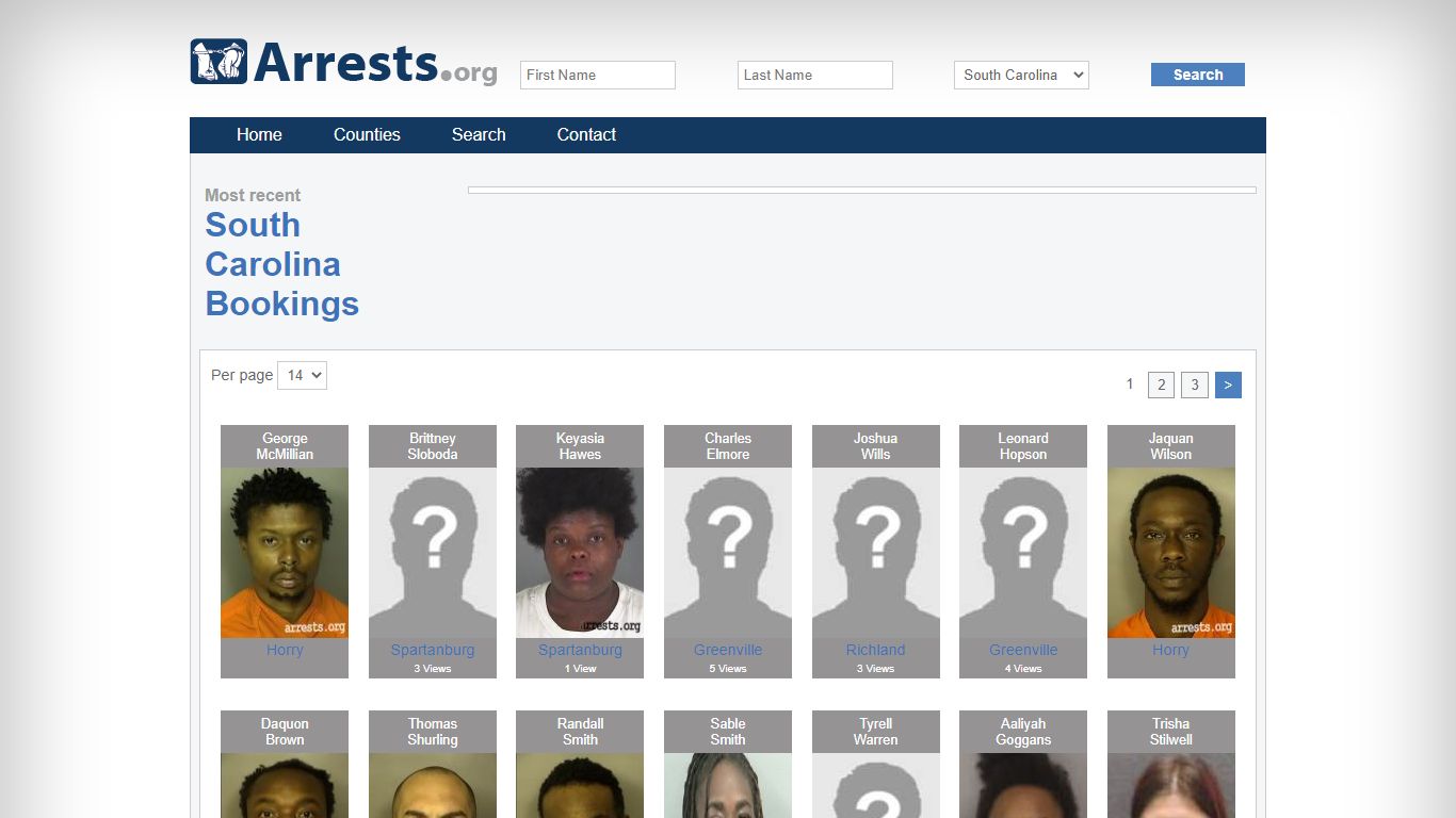 South Carolina Arrests and Inmate Search